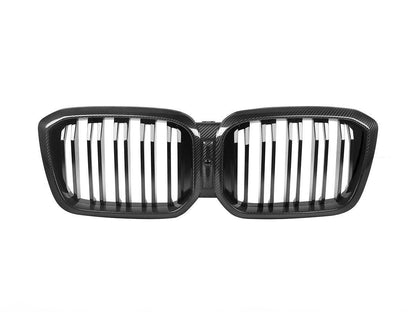 AutoTecknic Dry Carbon Fiber Dual-Slats Front Grille Set - F97 X3M LCI | F98 X4M LCI-Exterior-Silicon Valley Bimmer