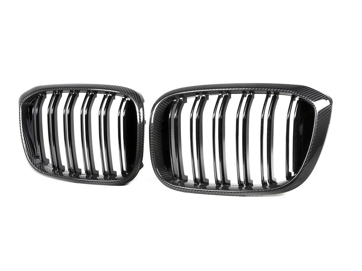 AutoTecknic Dry Carbon Fiber Dual-Slats Front Grille Set - G01 X3 | G02 X4 Pre-LCI-Exterior-Silicon Valley Bimmer