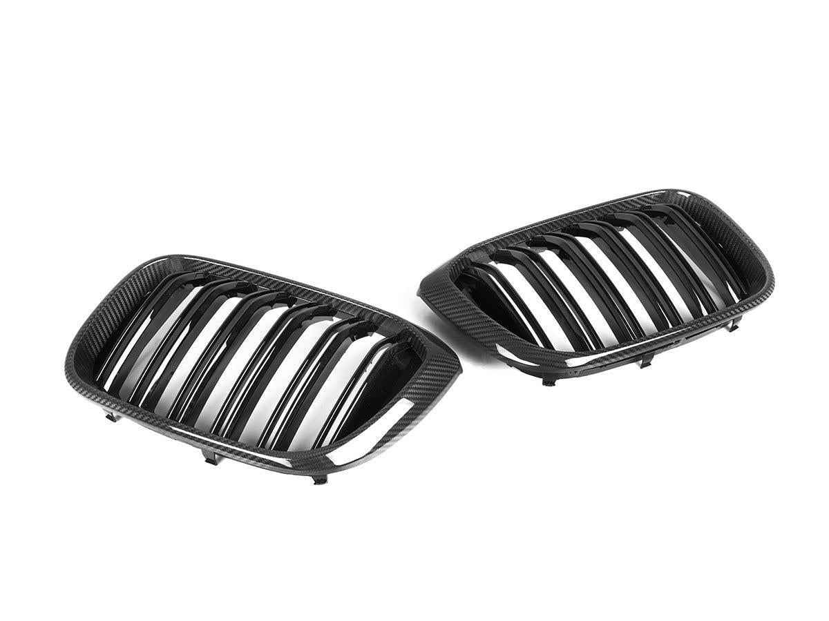 AutoTecknic Dry Carbon Fiber Dual-Slats Front Grille Set - G01 X3 | G02 X4 Pre-LCI-Exterior-Silicon Valley Bimmer