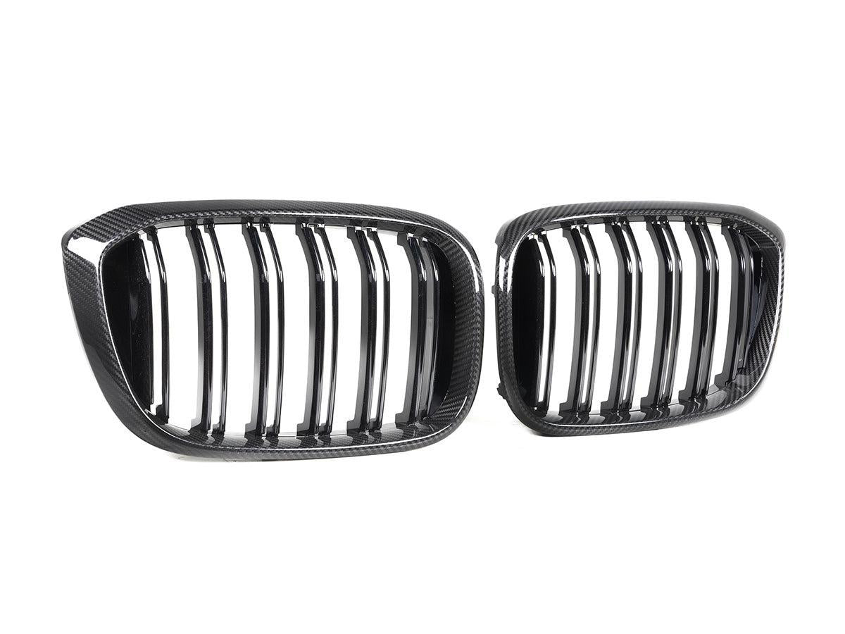 AutoTecknic Dry Carbon Fiber Dual-Slats Front Grille Set - G01 X3 | G02 X4 Pre-LCI-Exterior-Silicon Valley Bimmer