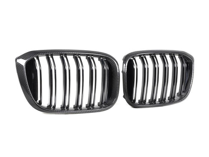 AutoTecknic Dry Carbon Fiber Dual-Slats Front Grille Set - G01 X3 | G02 X4 Pre-LCI-Exterior-Silicon Valley Bimmer