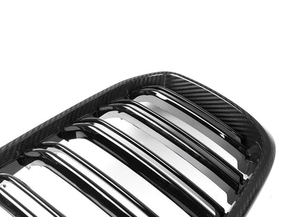 AutoTecknic Dry Carbon Fiber Dual-Slats Front Grille Set - G01 X3 | G02 X4 Pre-LCI-Exterior-Silicon Valley Bimmer