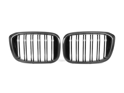 AutoTecknic Dry Carbon Fiber Dual-Slats Front Grille Set - G01 X3 | G02 X4 Pre-LCI-Exterior-Silicon Valley Bimmer