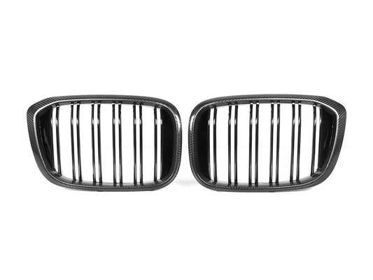 AutoTecknic Dry Carbon Fiber Dual-Slats Front Grille Set - G01 X3 | G02 X4 Pre-LCI-Exterior-Silicon Valley Bimmer