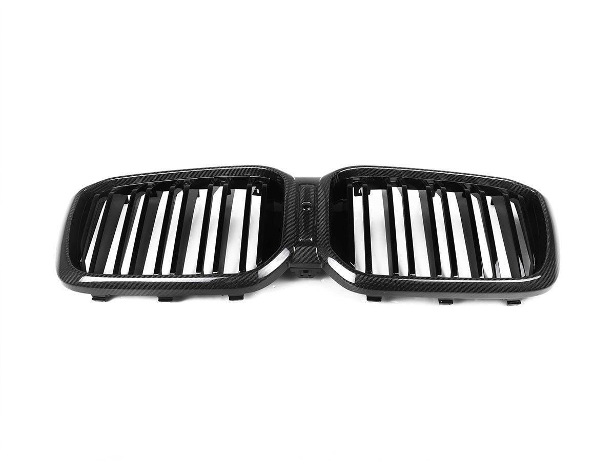 AutoTecknic Dry Carbon Fiber Dual-Slats Front Grille Set - G01 X3 LCI | G02 X4 LCI-Exterior-Silicon Valley Bimmer