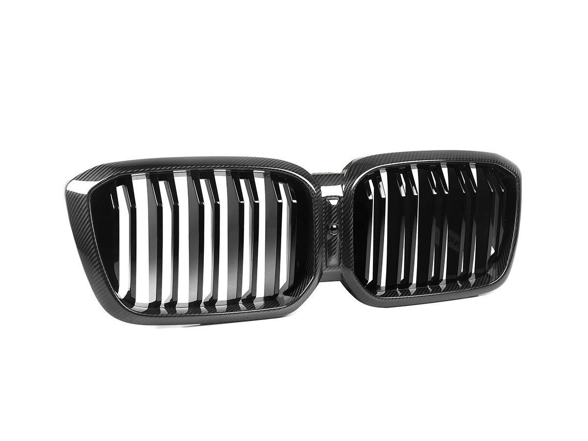 AutoTecknic Dry Carbon Fiber Dual-Slats Front Grille Set - G01 X3 LCI | G02 X4 LCI-Exterior-Silicon Valley Bimmer