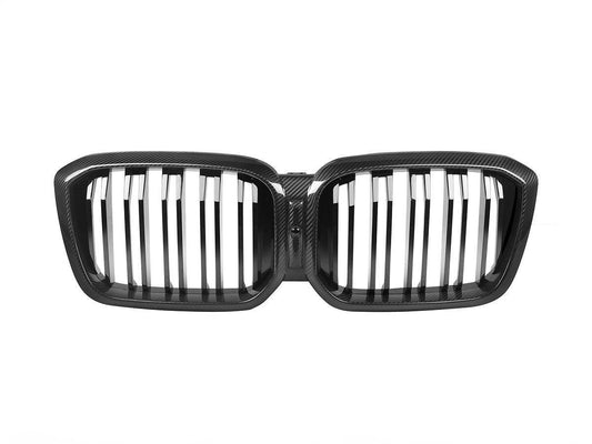 AutoTecknic Dry Carbon Fiber Dual-Slats Front Grille Set - G01 X3 LCI | G02 X4 LCI-Exterior-Silicon Valley Bimmer