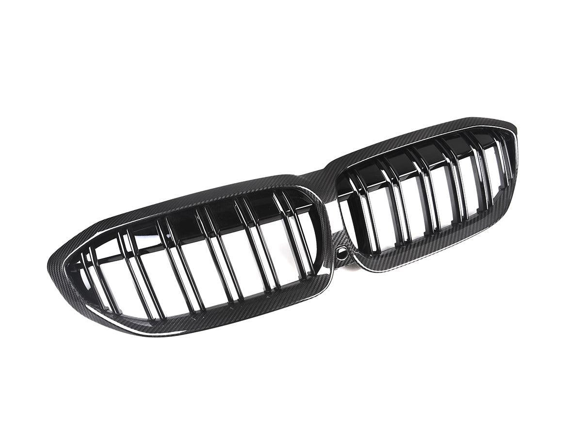 AutoTecknic Dry Carbon Fiber Dual-Slats Front Grilles - G20 3-Series Pre-LCI-Exterior-Silicon Valley Bimmer