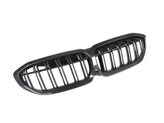 AutoTecknic Dry Carbon Fiber Dual-Slats Front Grilles - G20 3-Series Pre-LCI-Exterior-Silicon Valley Bimmer