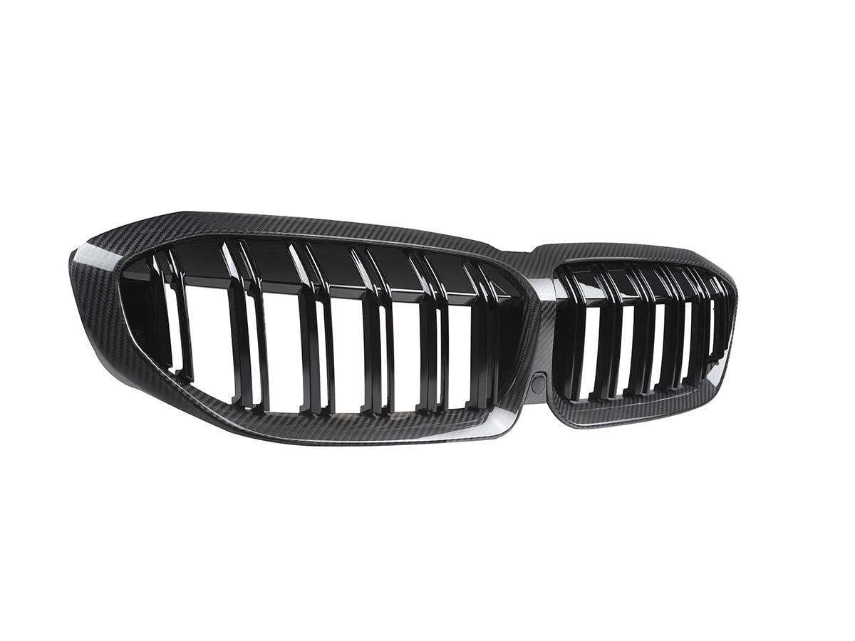 AutoTecknic Dry Carbon Fiber Dual-Slats Front Grilles - G20 3-Series Pre-LCI-Exterior-Silicon Valley Bimmer