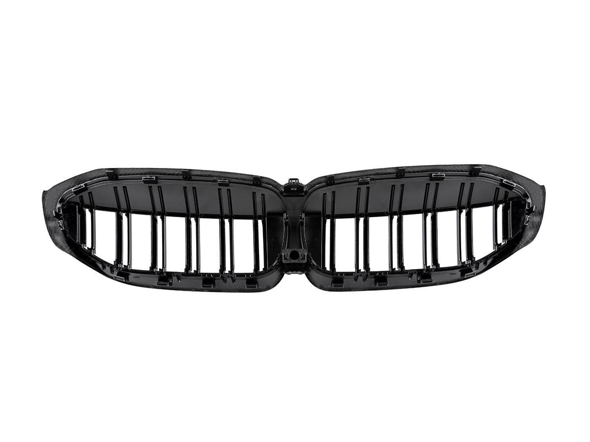 AutoTecknic Dry Carbon Fiber Dual-Slats Front Grilles - G20 3-Series Pre-LCI-Exterior-Silicon Valley Bimmer