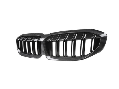 AutoTecknic Dry Carbon Fiber Dual-Slats Front Grilles - G20 3-Series Pre-LCI-Exterior-Silicon Valley Bimmer