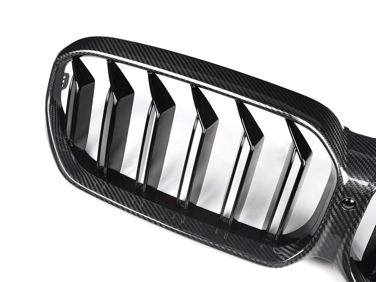 AutoTecknic Dry Carbon Fiber Dual-Slats Front Grilles - G30 5-Series LCI-Exterior-Silicon Valley Bimmer