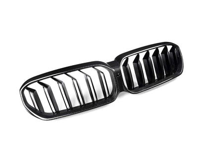 AutoTecknic Dry Carbon Fiber Dual-Slats Front Grilles - G30 5-Series LCI-Exterior-Silicon Valley Bimmer