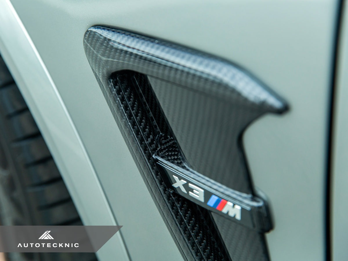 AutoTecknic Dry Carbon Fiber Fender Trim Set - F97 X3M | F98 X4M | G01 X3 | G02 X4-Exterior-Silicon Valley Bimmer