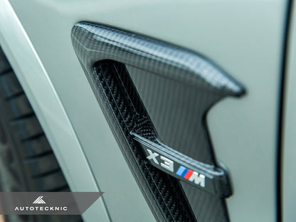 AutoTecknic Dry Carbon Fiber Fender Trim Set - F97 X3M | F98 X4M | G01 X3 | G02 X4-Exterior-Silicon Valley Bimmer