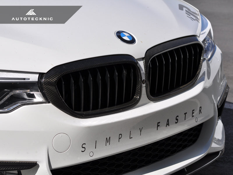 AutoTecknic Dry Carbon Fiber Front Grille Covers - G30 5-Series-Exterior-Silicon Valley Bimmer