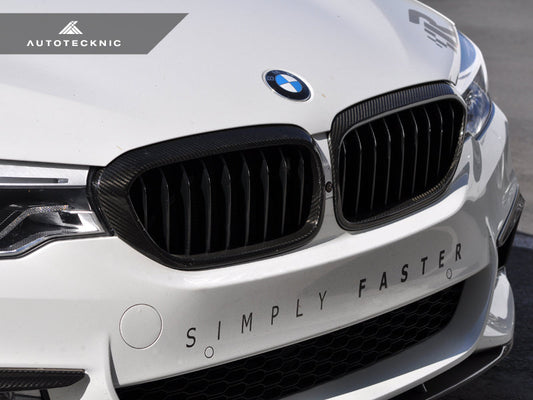 AutoTecknic Dry Carbon Fiber Front Grille Covers - G30 5-Series-Exterior-Silicon Valley Bimmer
