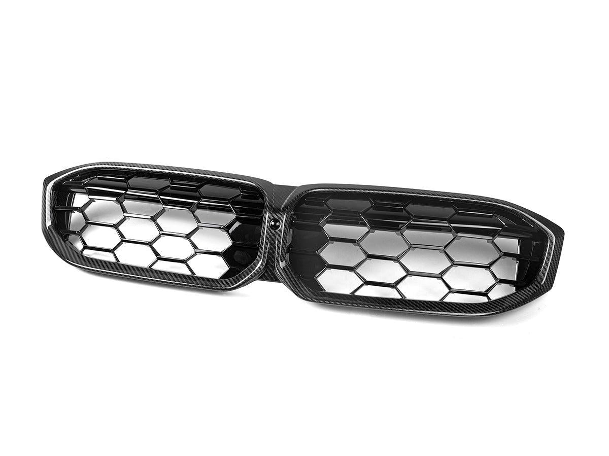 AutoTecknic Dry Carbon Fiber Honeycomb Front Grille - G20 3-Series LCI-Exterior-Silicon Valley Bimmer