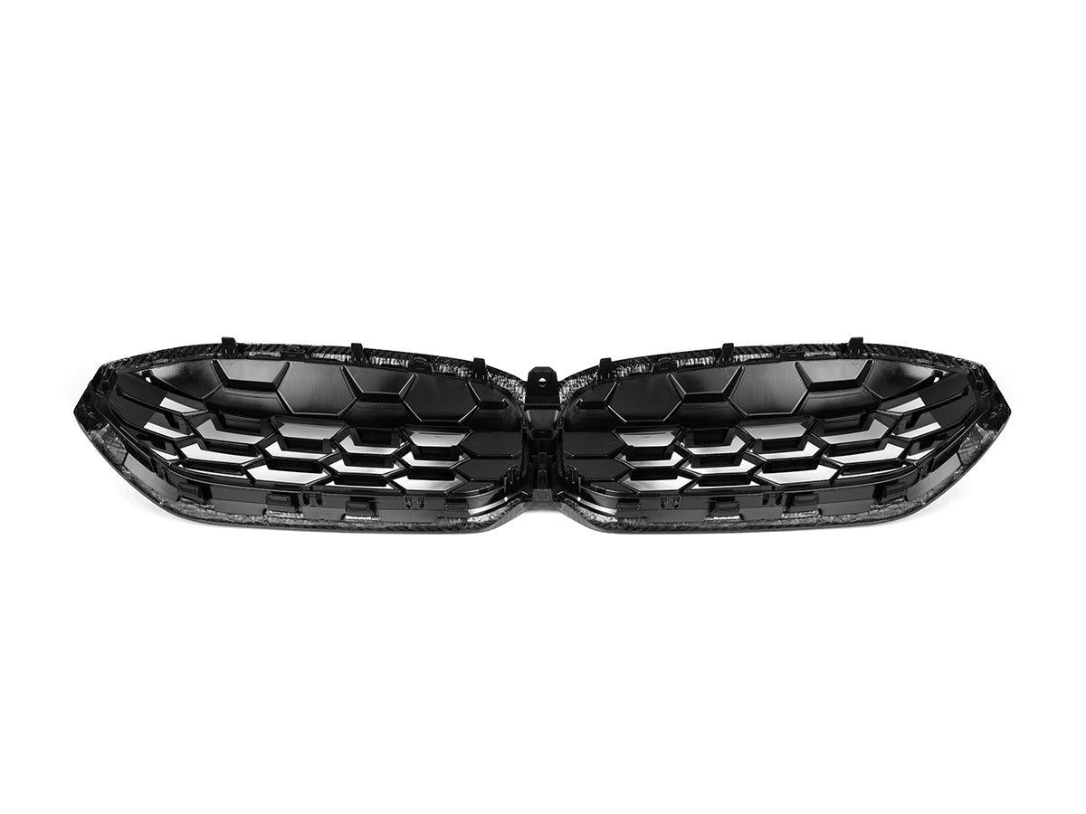 AutoTecknic Dry Carbon Fiber Honeycomb Front Grille - G20 3-Series LCI-Exterior-Silicon Valley Bimmer