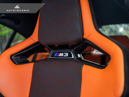 AutoTecknic Dry Carbon Fiber Seat Belt Outlet Cover Set - BMW G80 M3 | G82 M4 | G87 M2 | M Carbon Bucket Seats-Seats-Silicon Valley Bimmer