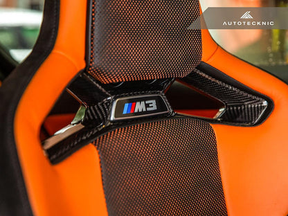 AutoTecknic Dry Carbon Fiber Seat Belt Outlet Cover Set - BMW G80 M3 | G82 M4 | G87 M2 | M Carbon Bucket Seats-Seats-Silicon Valley Bimmer