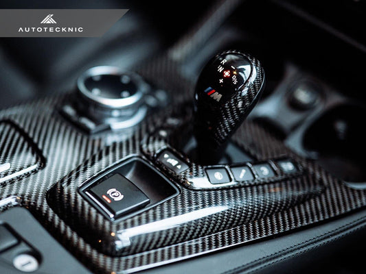 AutoTecknic Dry Carbon Fiber Shift Console Trim - F10 M5 M-DCT-Interior-Silicon Valley Bimmer