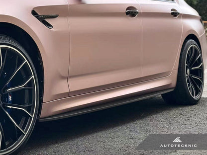 AutoTecknic Dry Carbon Fiber Side Skirt Extension Set - F90 M5 | G30 5-Series-Exterior-Silicon Valley Bimmer