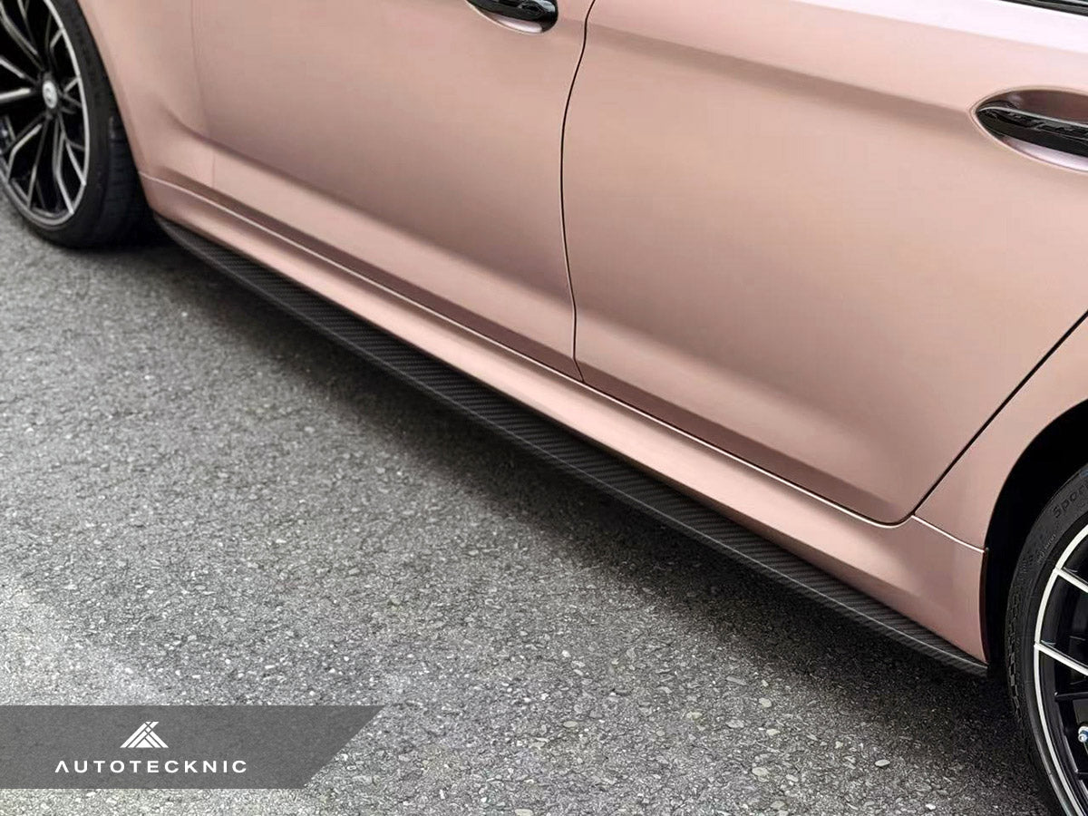AutoTecknic Dry Carbon Fiber Side Skirt Extension Set - F90 M5 | G30 5-Series-Exterior-Silicon Valley Bimmer