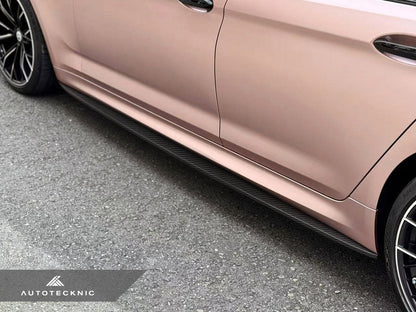 AutoTecknic Dry Carbon Fiber Side Skirt Extension Set - F90 M5 | G30 5-Series-Exterior-Silicon Valley Bimmer
