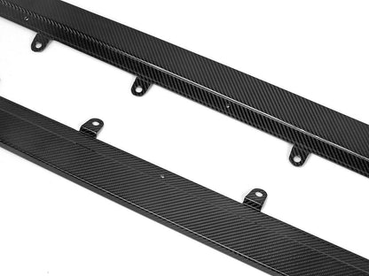 AutoTecknic Dry Carbon Fiber Side Skirt Extension Set - F90 M5 | G30 5-Series-Exterior-Silicon Valley Bimmer