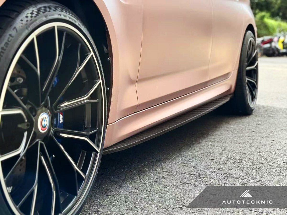 AutoTecknic Dry Carbon Fiber Side Skirt Extension Set - F90 M5 | G30 5-Series-Exterior-Silicon Valley Bimmer