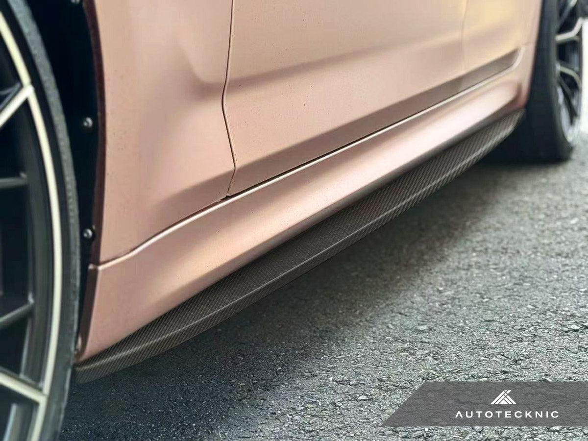 AutoTecknic Dry Carbon Fiber Side Skirt Extension Set - F90 M5 | G30 5-Series-Exterior-Silicon Valley Bimmer
