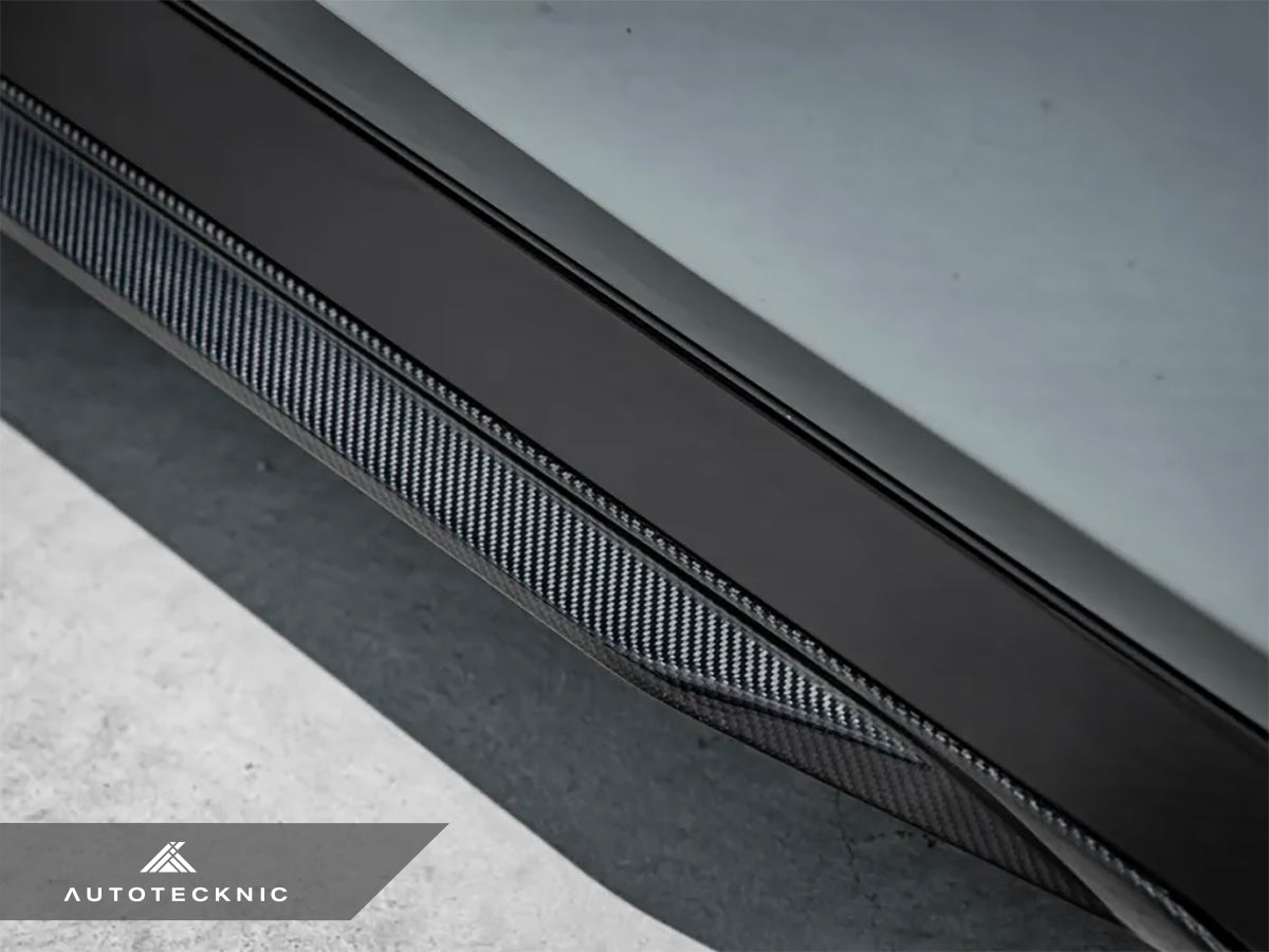 AutoTecknic Dry Carbon Fiber Side Skirt Extension Set - G60 5-Series-Exterior-Silicon Valley Bimmer