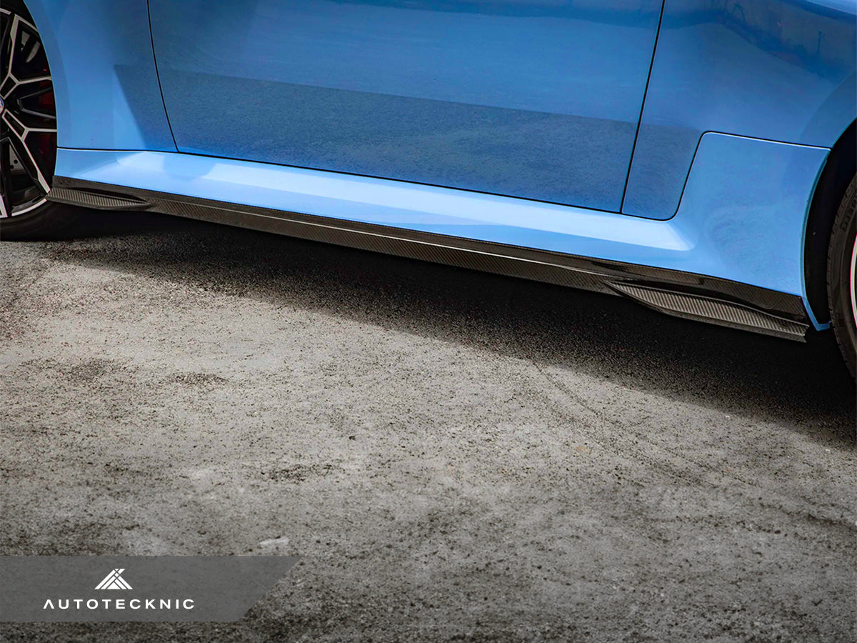 AutoTecknic Dry Carbon Fiber Side Skirt Extension Set - G87 M2-Exterior-Silicon Valley Bimmer