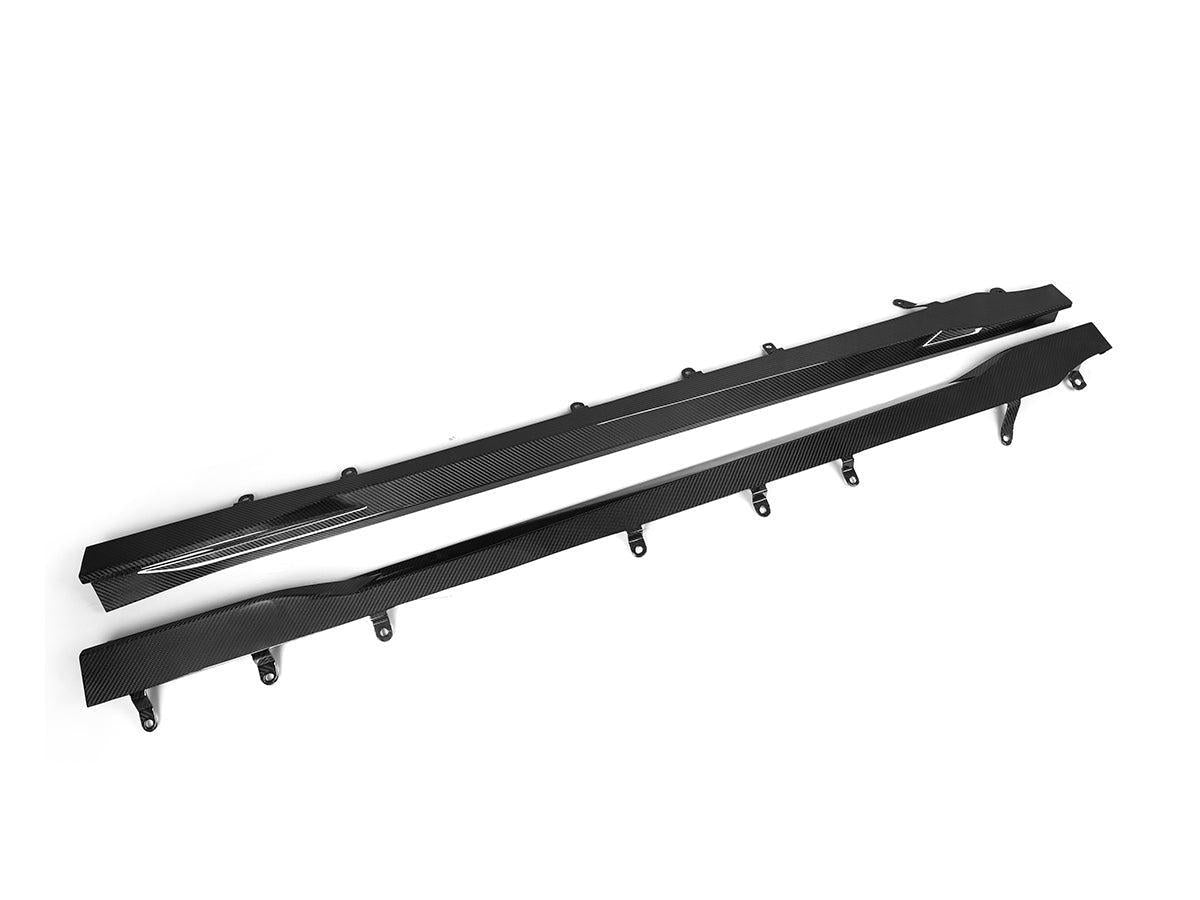 AutoTecknic Dry Carbon Fiber Side Skirt Extension Set - G87 M2-Exterior-Silicon Valley Bimmer