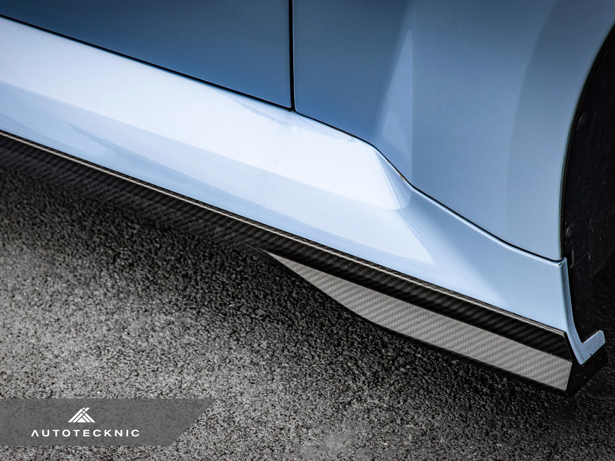 AutoTecknic Dry Carbon Fiber Side Skirt Extension Set - G87 M2-Exterior-Silicon Valley Bimmer