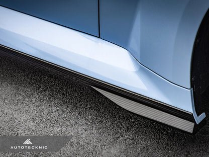 AutoTecknic Dry Carbon Fiber Side Skirt Extension Set - G87 M2-Exterior-Silicon Valley Bimmer