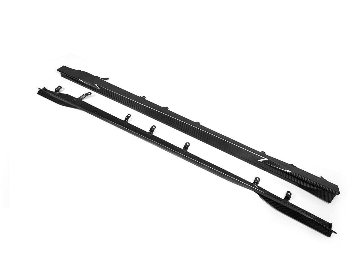 AutoTecknic Dry Carbon Fiber Side Skirt Extension Set - G87 M2-Exterior-Silicon Valley Bimmer
