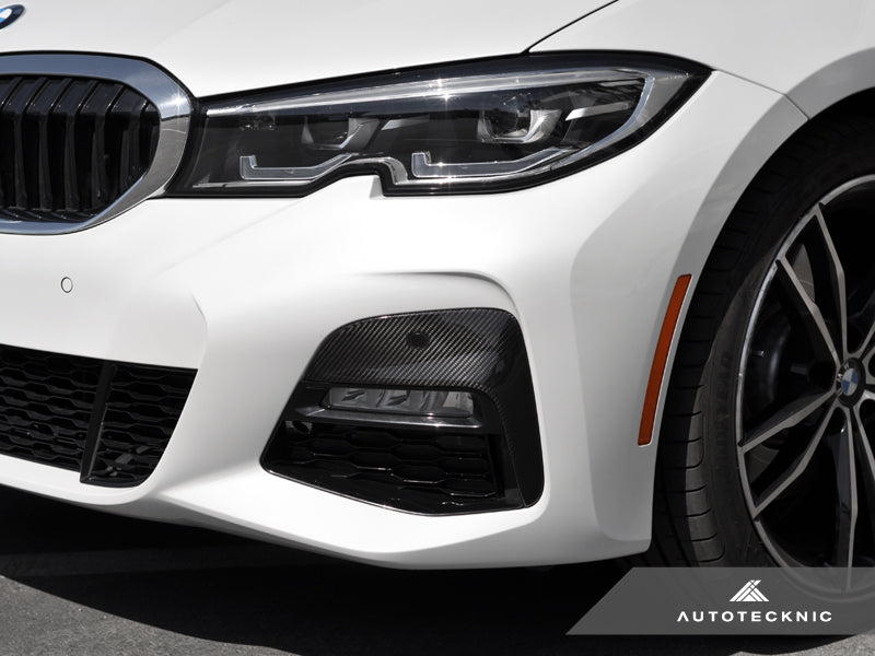 AutoTecknic Dry Carbon Front Bumper Trim - G20 330I M-Sport Pre-LCI-Exterior-Silicon Valley Bimmer