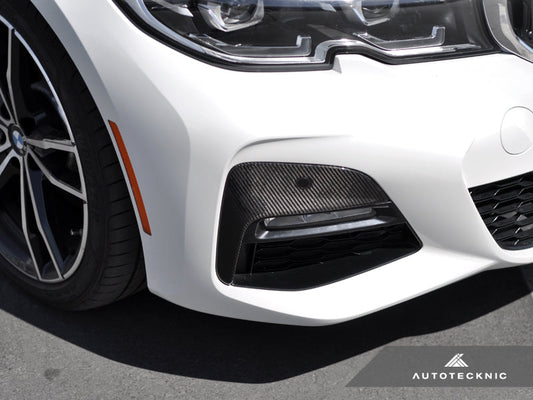 AutoTecknic Dry Carbon Front Bumper Trim - G20 330I M-Sport Pre-LCI-Exterior-Silicon Valley Bimmer