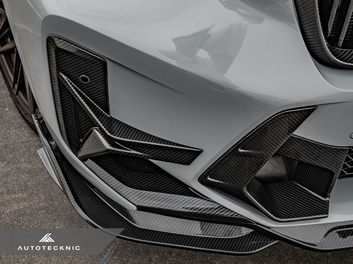 AutoTecknic Dry Carbon Front Bumper Trim Set - F97 X3M LCI | F98 X4M LCI-Exterior-Silicon Valley Bimmer