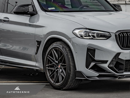 AutoTecknic Dry Carbon Front Bumper Trim Set - F97 X3M LCI | F98 X4M LCI-Exterior-Silicon Valley Bimmer