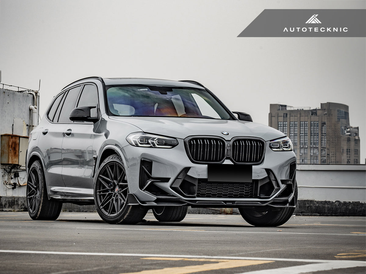 AutoTecknic Dry Carbon Front Bumper Trim Set - F97 X3M LCI | F98 X4M LCI-Exterior-Silicon Valley Bimmer