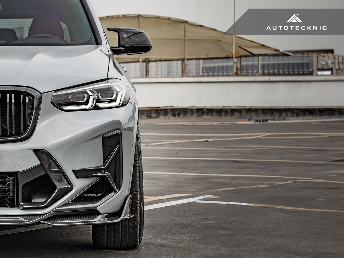 AutoTecknic Dry Carbon Front Bumper Trim Set - F97 X3M LCI | F98 X4M LCI-Exterior-Silicon Valley Bimmer