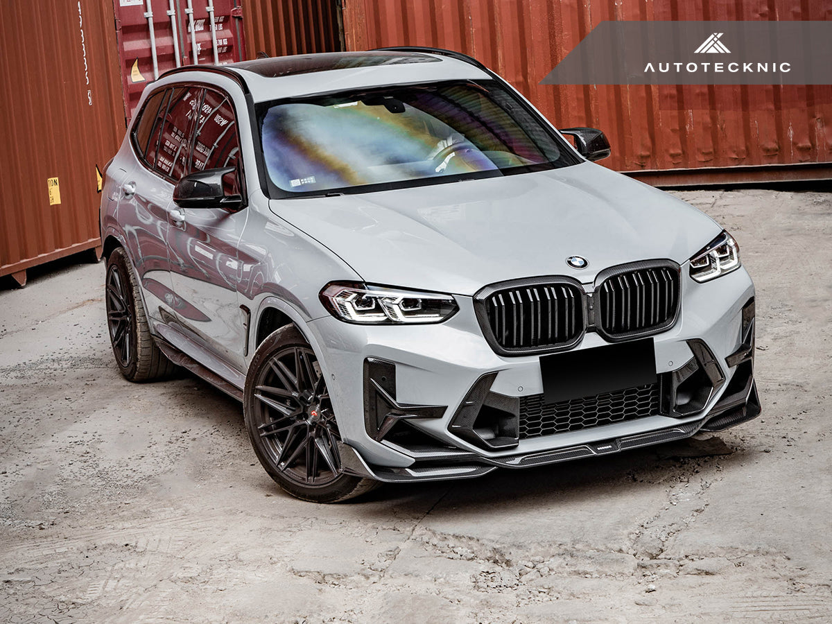 AutoTecknic Dry Carbon Front Bumper Trim Set - F97 X3M LCI | F98 X4M LCI-Exterior-Silicon Valley Bimmer