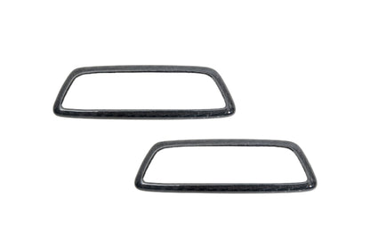 AutoTecknic Dry Carbon Front Seat Illuminated Emblem Surround Set - BMW M-Interior-Silicon Valley Bimmer