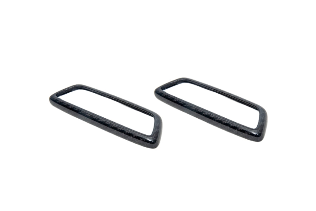 AutoTecknic Dry Carbon Front Seat Illuminated Emblem Surround Set - BMW M-Interior-Silicon Valley Bimmer