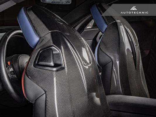AutoTecknic Dry Carbon Full Seat Back Cover Set - F91/ F92 M8-Interior-Silicon Valley Bimmer