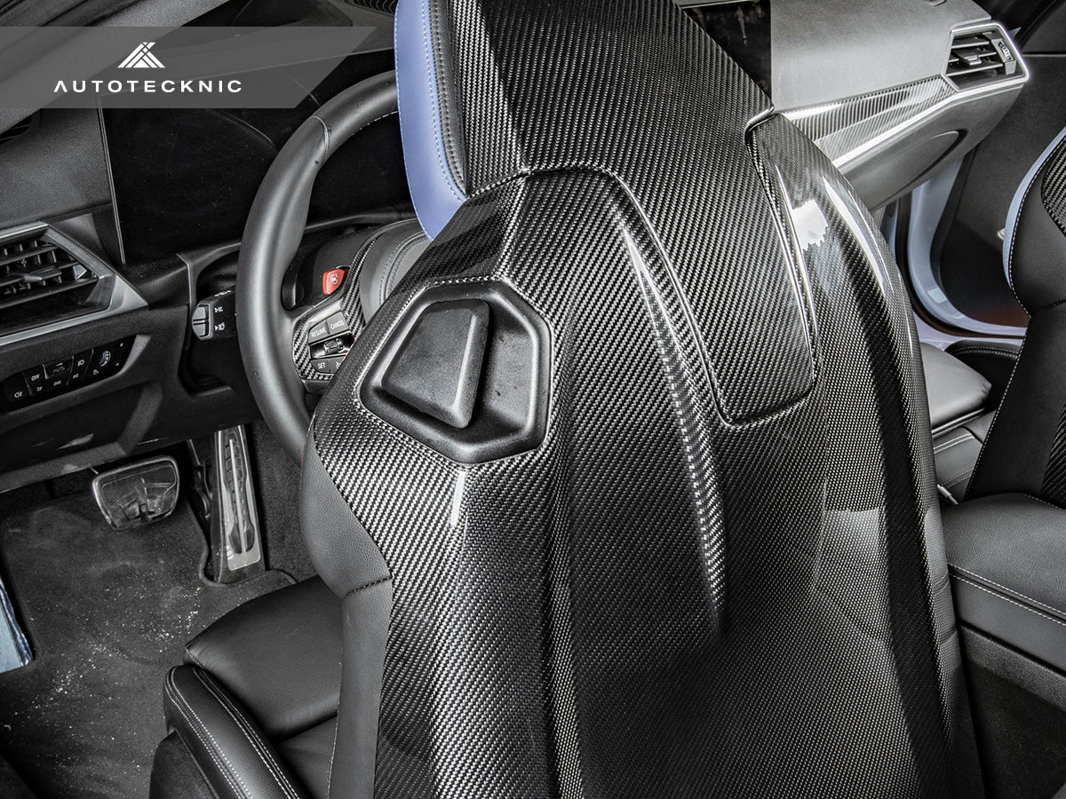 AutoTecknic Dry Carbon Full Seat Back Cover Set - F91/ F92 M8-Interior-Silicon Valley Bimmer